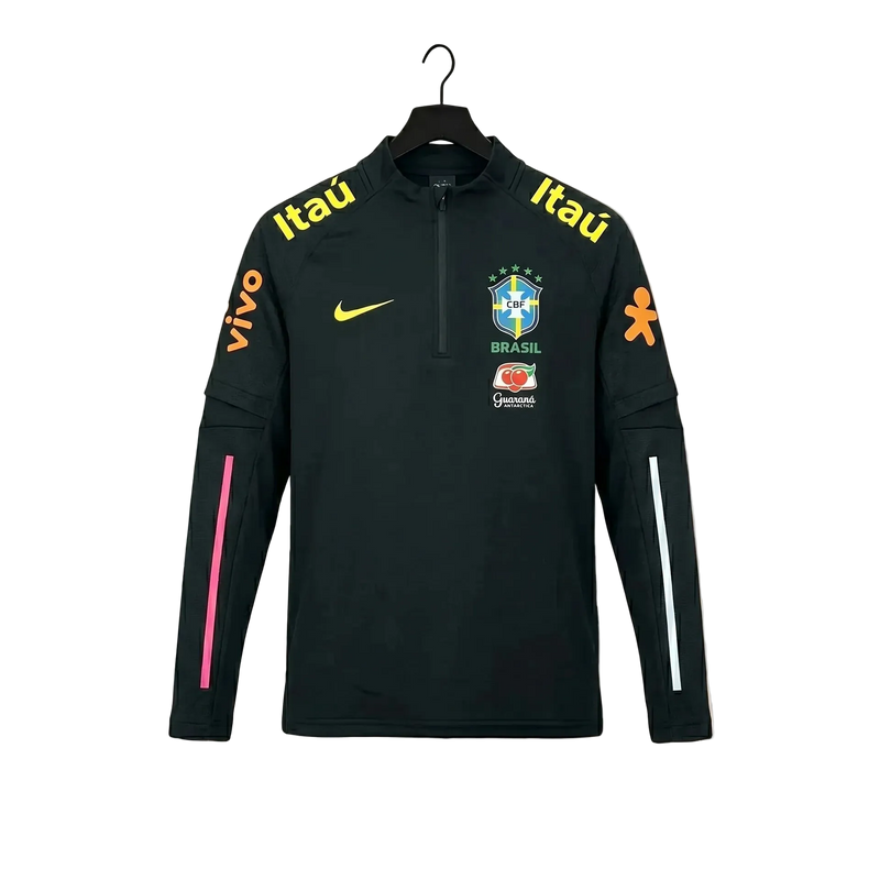 Pull Zip Brésil Seleção Black