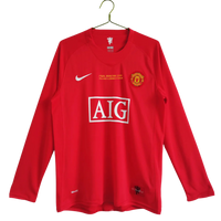Maillot Manchester United Domicile Rétro 2007/2008 Manches Longues 1