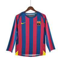 Maillot FC Barcelone Domicile Rétro 2005/2006 Manches Longues 1