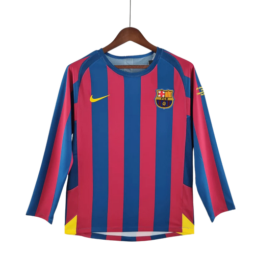 Maillot FC Barcelone Domicile Rétro 2005/2006 Manches Longues