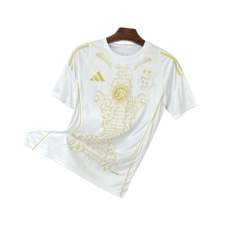 Maillot Algérie Extérieur 2025 Blanc et Or
